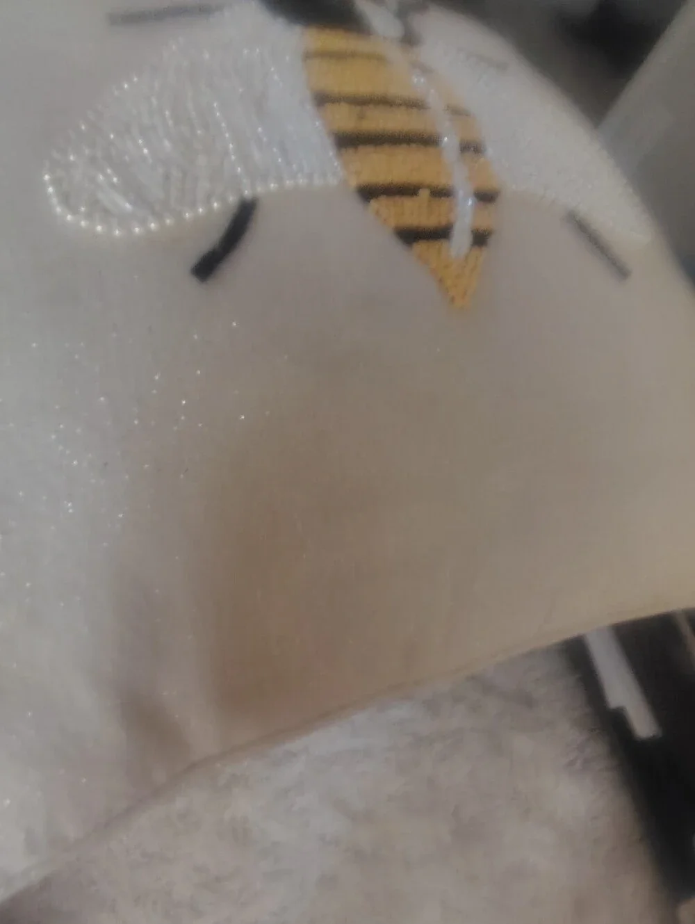 Gorgeous Primrose Vintage Beaded BUMBLE BEE Detail Throw Pillow 16
